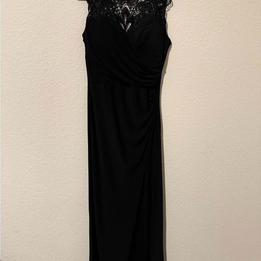Onyx Nite Black Lace Maxi Dress